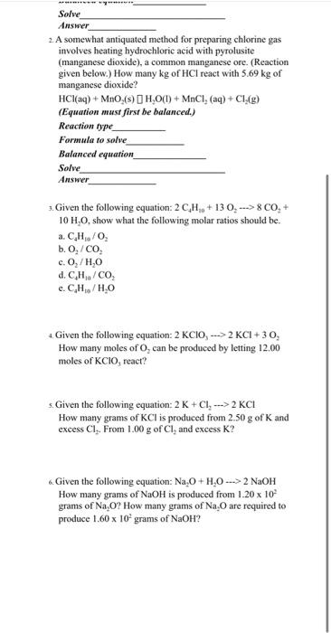 Solved Name: Stoichiometry Worksheet 1 Silver sulfide (Ag S) | Chegg.com