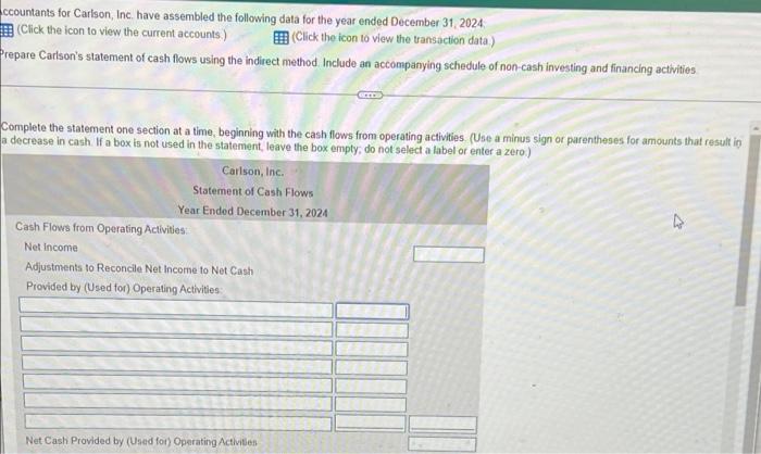 Solved Data Table Transaction Data For 2024 Issuance Of Chegg Com   Image