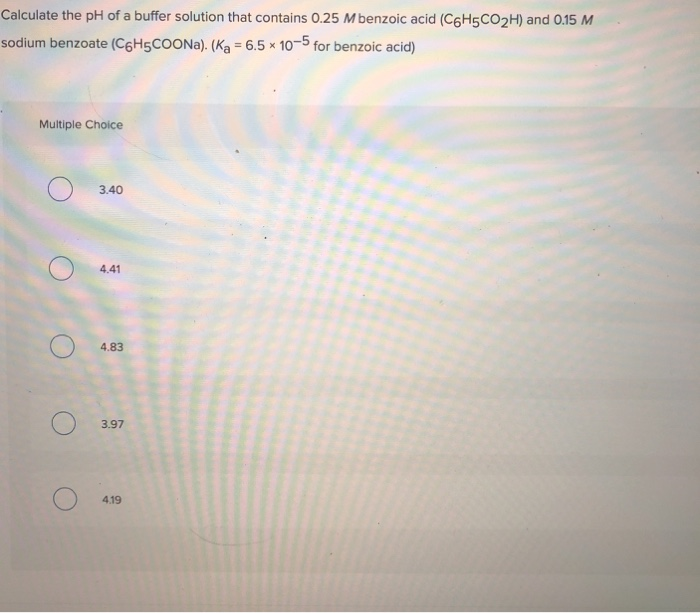 Solved Calculate the pH of a buffer solution that contains | Chegg.com