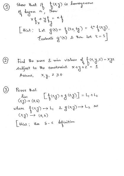 Solved Show that if f(x, y) to homogeneous of degree n, then | Chegg.com