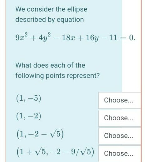 Solved We Consider The Ellipse Described By Equation 9x² + | Chegg.com