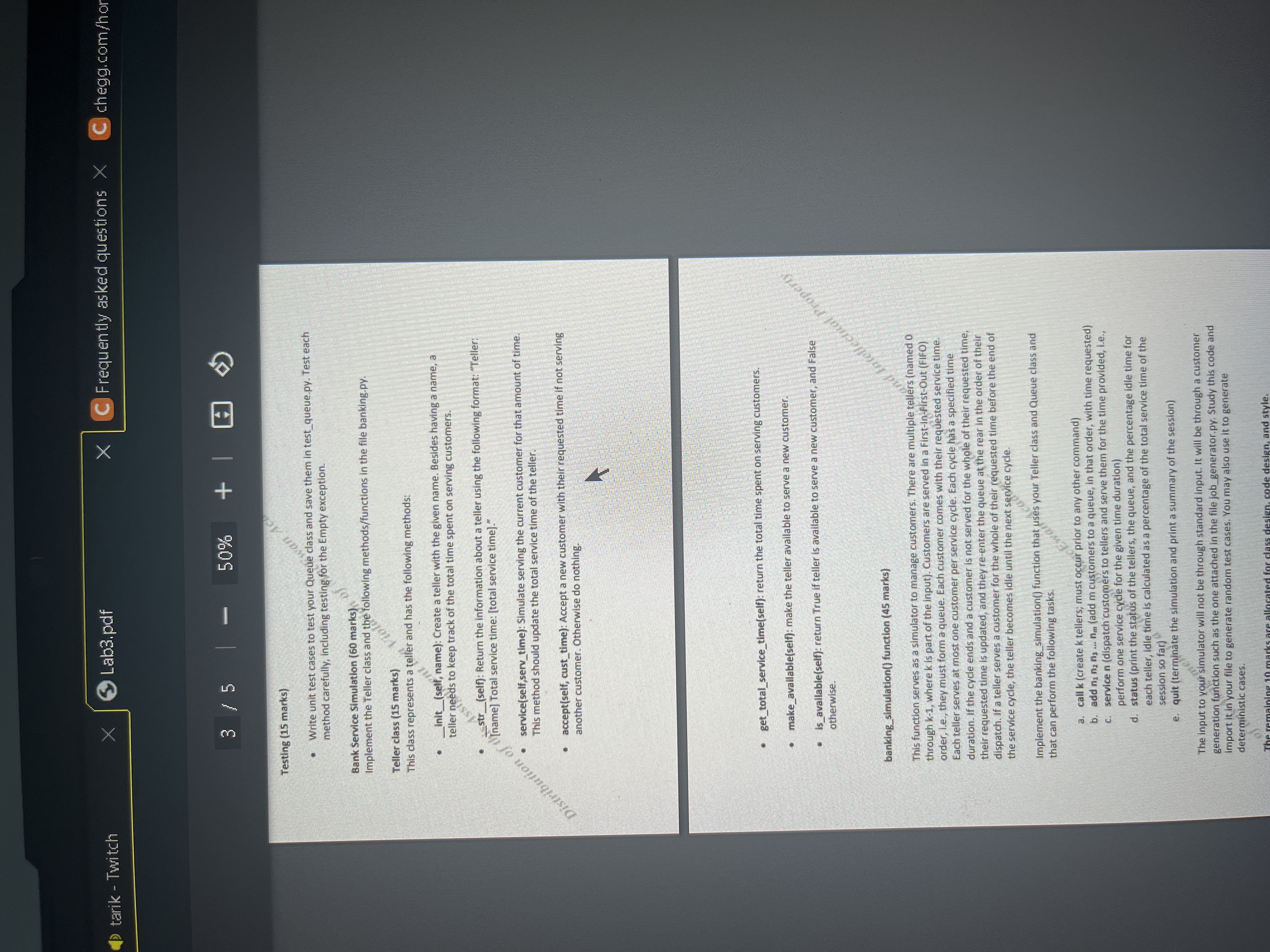 Solved could you please help me implement this problem and | Chegg.com
