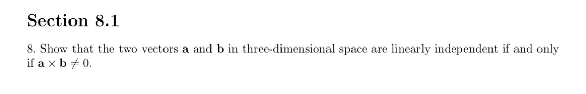 Solved Section 8.18. ﻿Show that the two vectors a and b ﻿in | Chegg.com