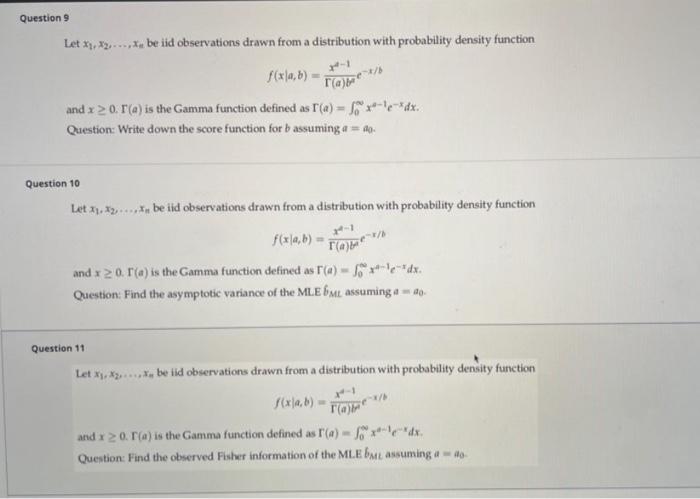 Solved Let X1,x2,…,xn Be Iid Observations Drawn From A | Chegg.com