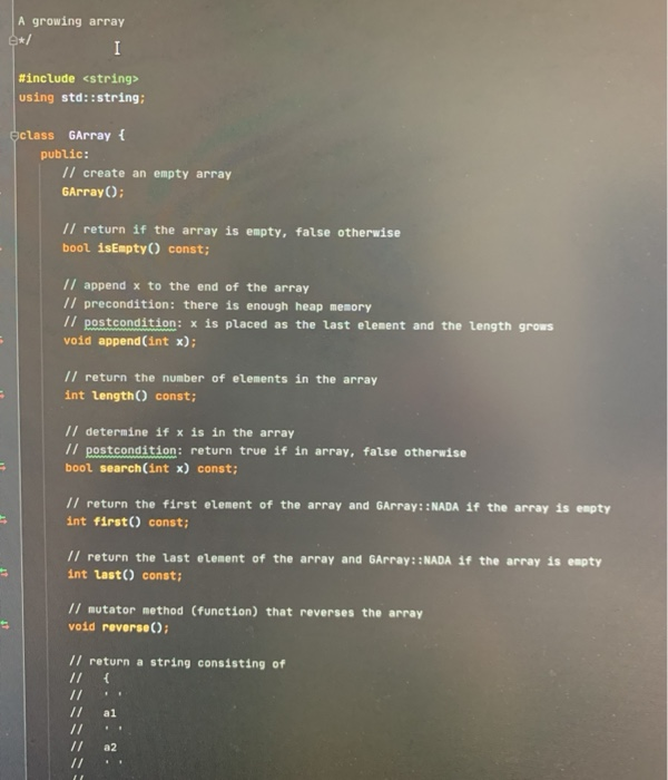 Solved Use a dynamic (growing) array. Write a test (timing) | Chegg.com