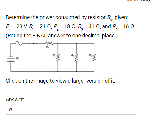 Solved Determine The Power Consumed By Resistor R3, | Chegg.com