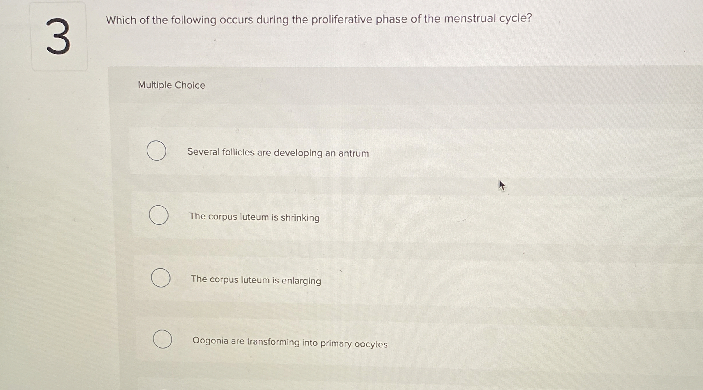 Solved Which of the following occurs during the | Chegg.com