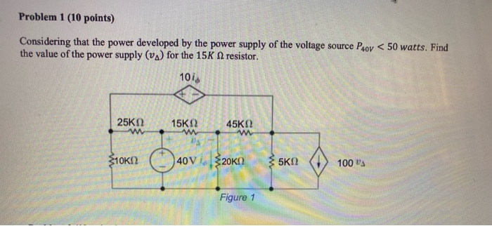 Solved Problem 1 (10 points) Considering that the power | Chegg.com