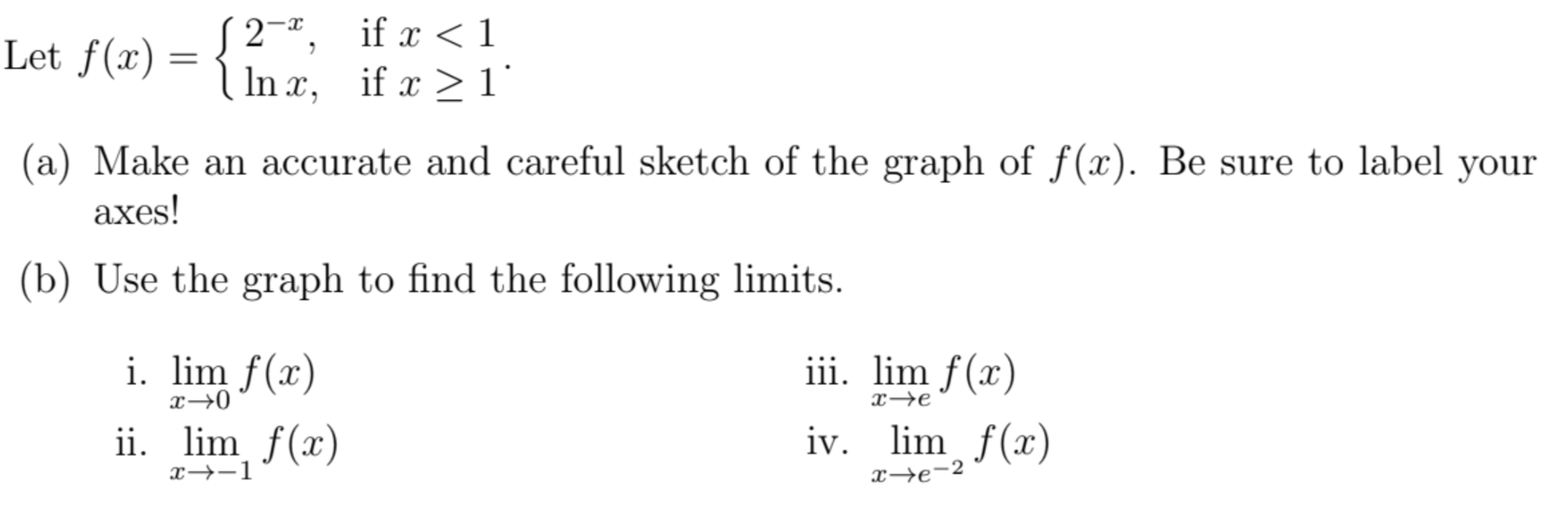 Solved Let f(x)={2-x, if x
