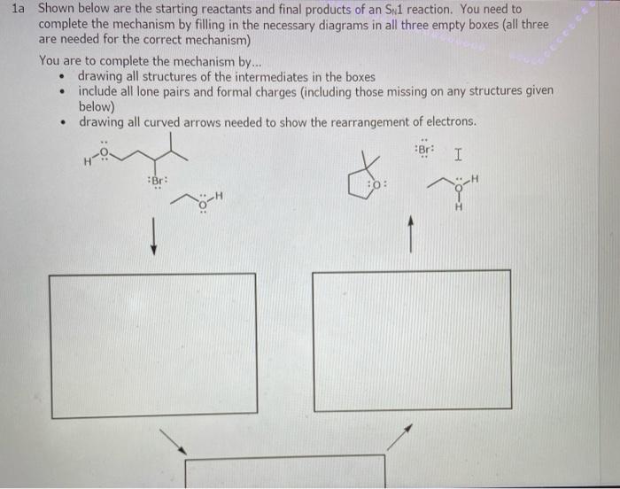 Solved 1b In the space provided below, draw a reaction | Chegg.com