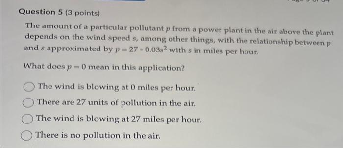 Solved Question 5 ( 3 points) The amount of a particular | Chegg.com