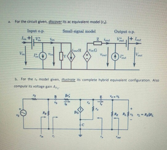Solved a. For the circuit given, discover its ac equivalent | Chegg.com