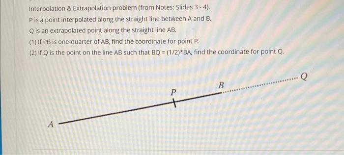 Solved Interpolation Extrapolation Problem From Notes Chegg Com   Image