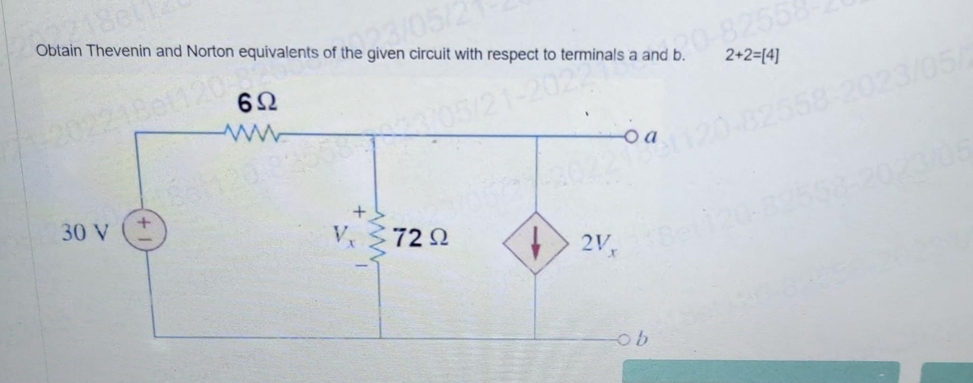 Solved Obtain Thevenin And Norton Equivalents Of The Given | Chegg.com