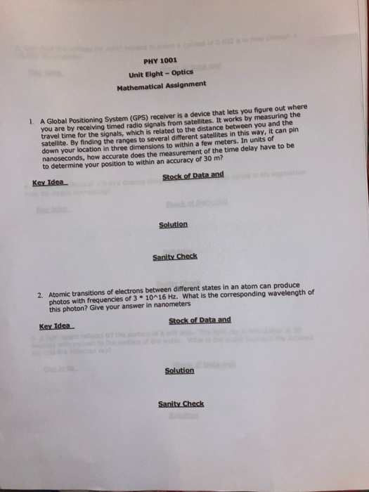 Optics homework answers image