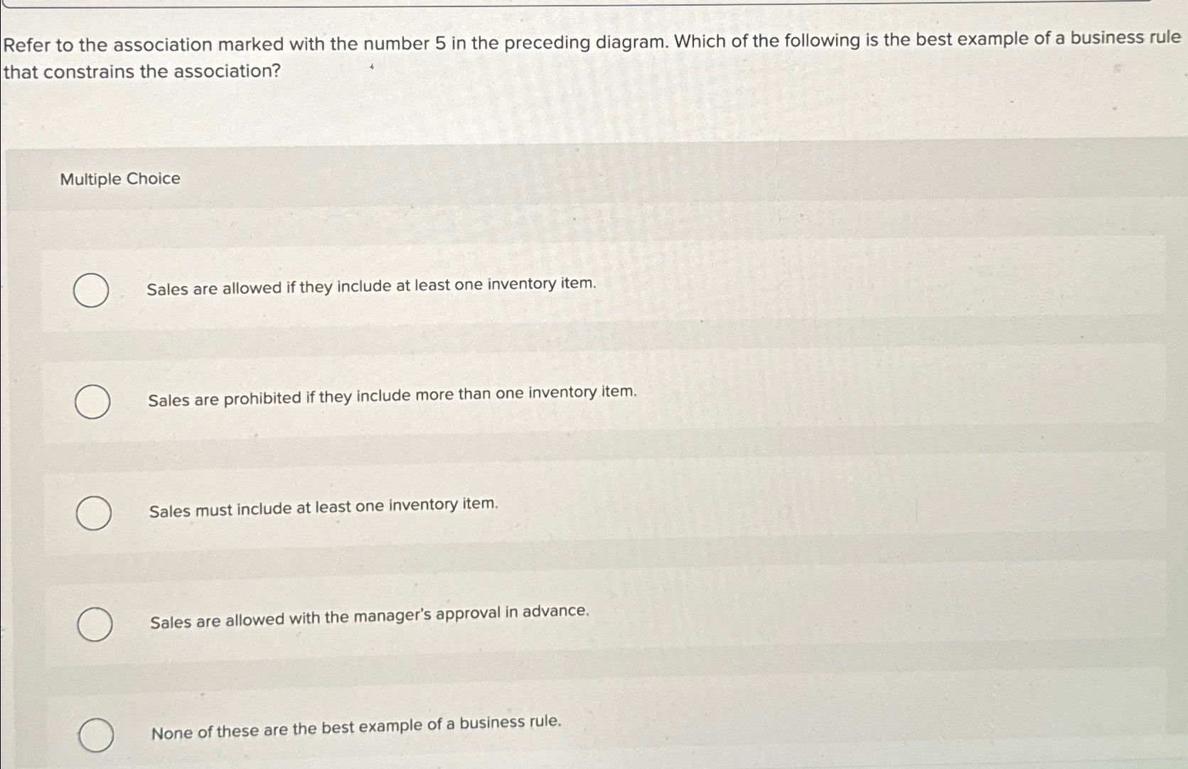 Solved Refer to the association marked with the number 5 ﻿in | Chegg.com