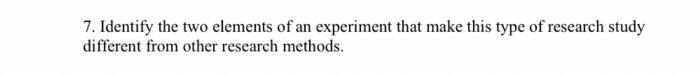 two elements of experiments