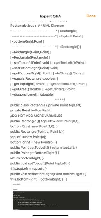 Solved Expert Q&A Done Implement The following Rectangle | Chegg.com
