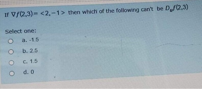 Solved If Vf 2 3 Then Which Of The Following Can T Be D Chegg Com