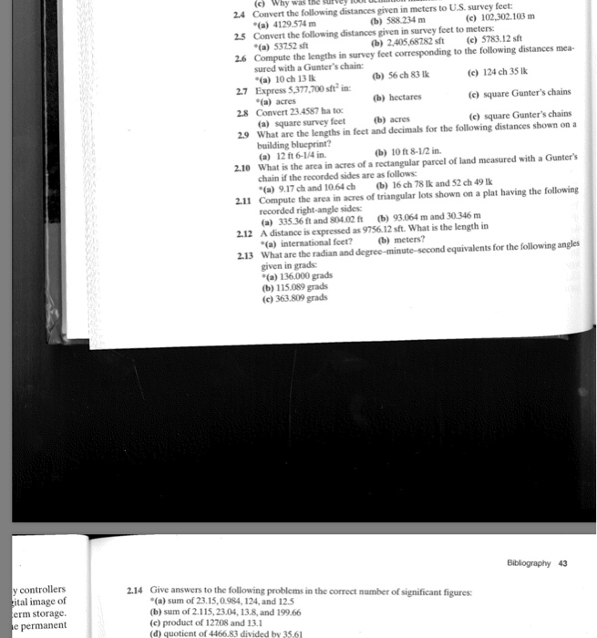 Solved (c) Why was the survey 2.4 Convert the following