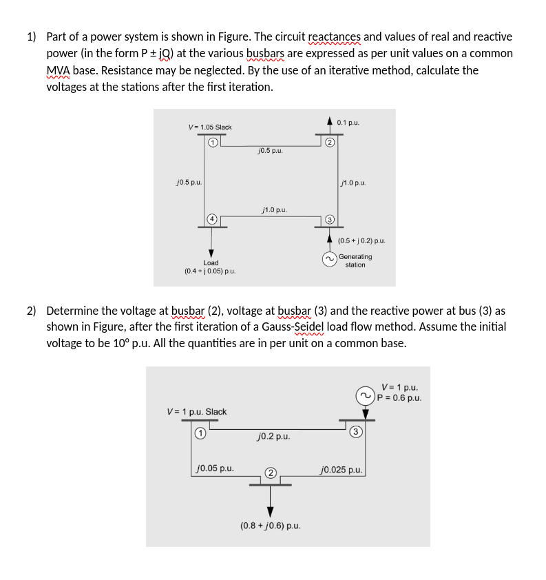 Solved Part of a power system is shown in Figure. The | Chegg.com