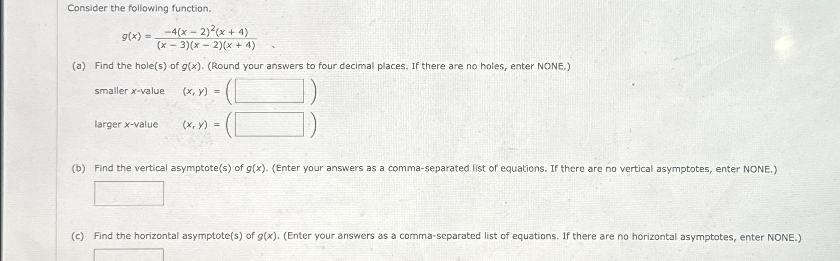 Solved Consider the following | Chegg.com