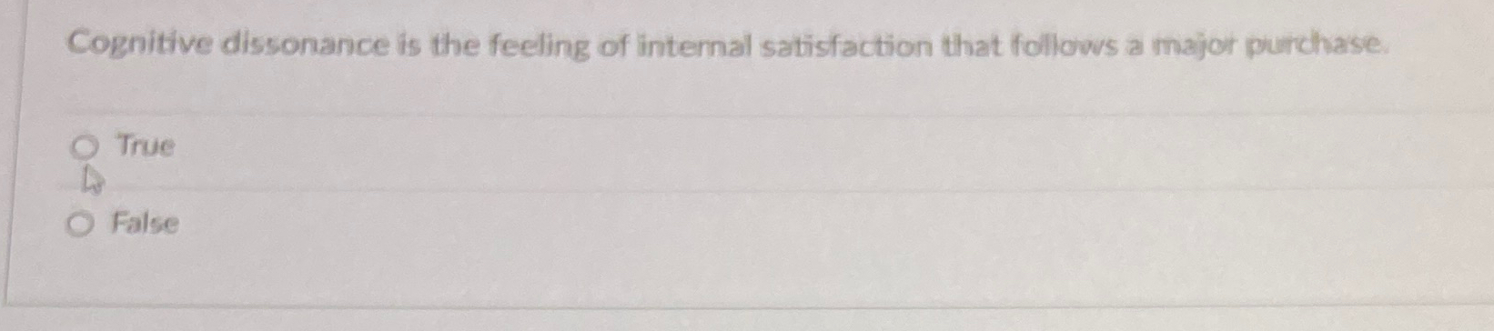 Solved Cognitive Dissonance Is The Feeling Of Internal | Chegg.com