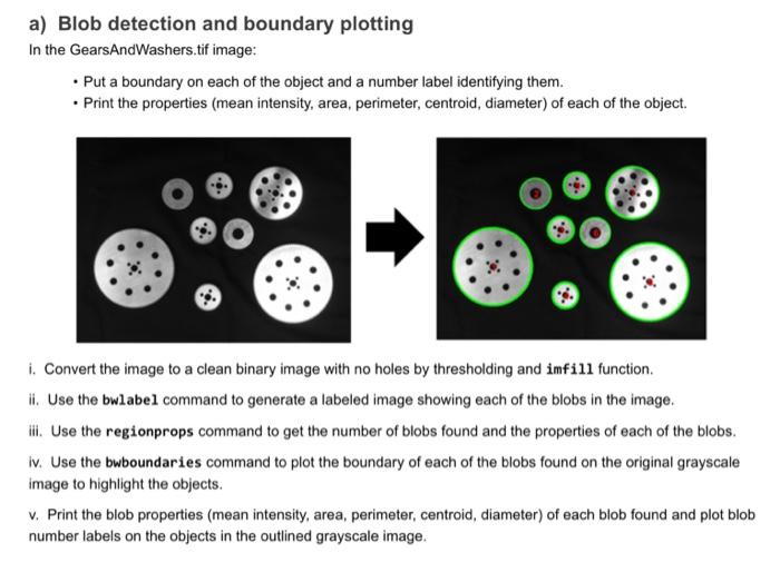 A) Blob Detection And Boundary Plotting In The | Chegg.com