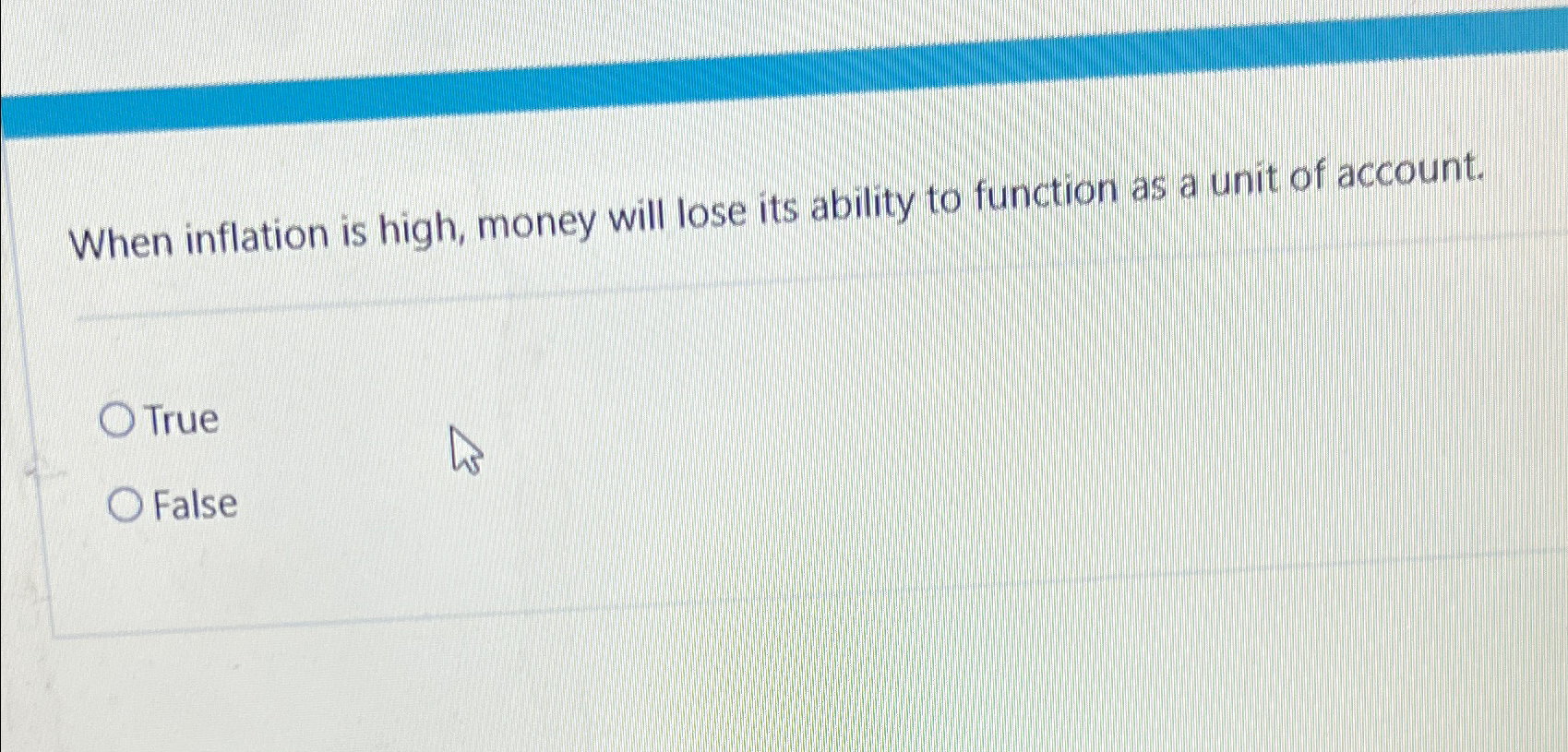 Solved When inflation is high, money will lose its ability | Chegg.com