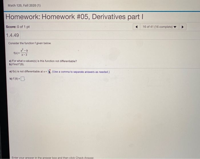 Solved Math 120, Fall 2020 (1) Homework: Homework #05, | Chegg.com