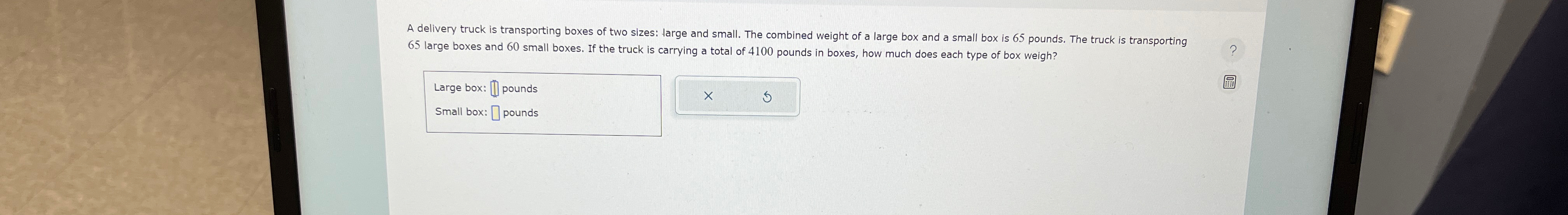 Solved A delivery truck is transporting boxes of two sizes