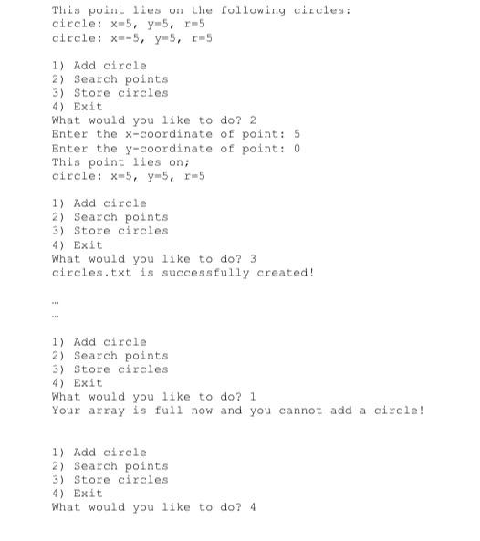 Solved d) Write a data structure to represent a circle. In | Chegg.com