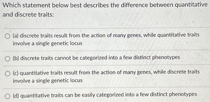 Which statement below best describes the difference | Chegg.com