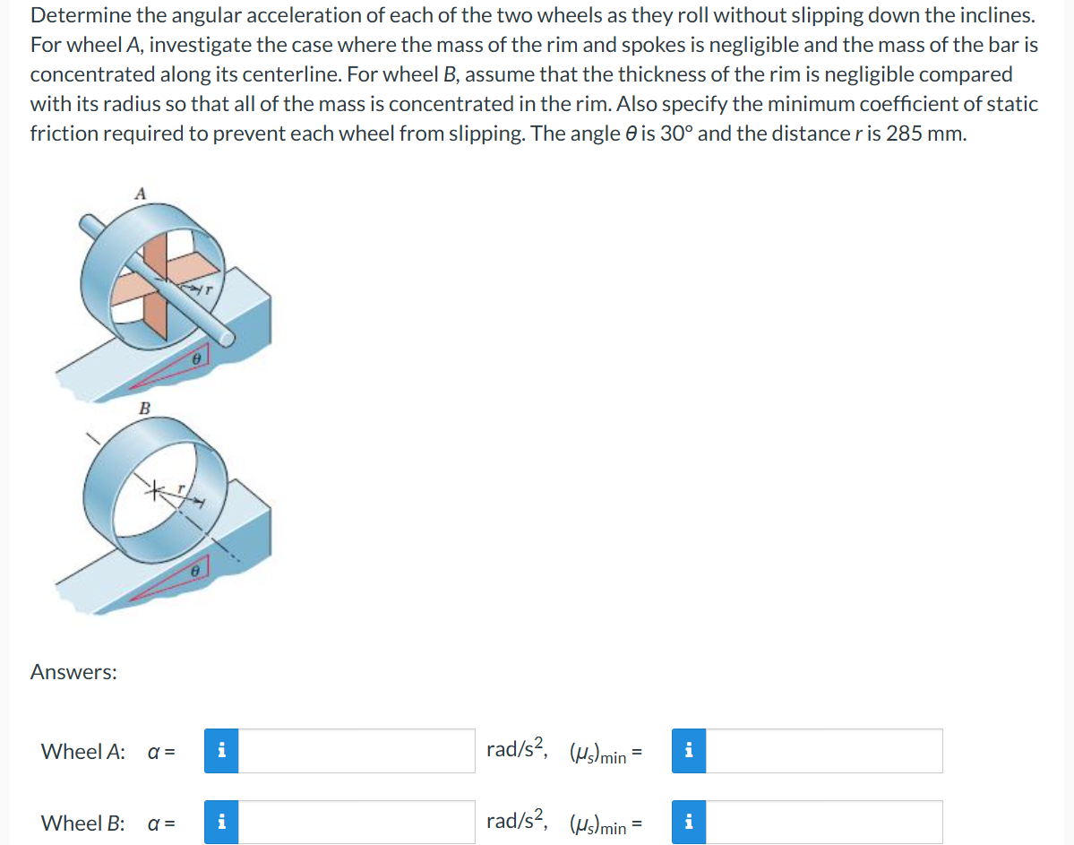 Solved Determine the angular acceleration of ﻿each of ﻿the | Chegg.com