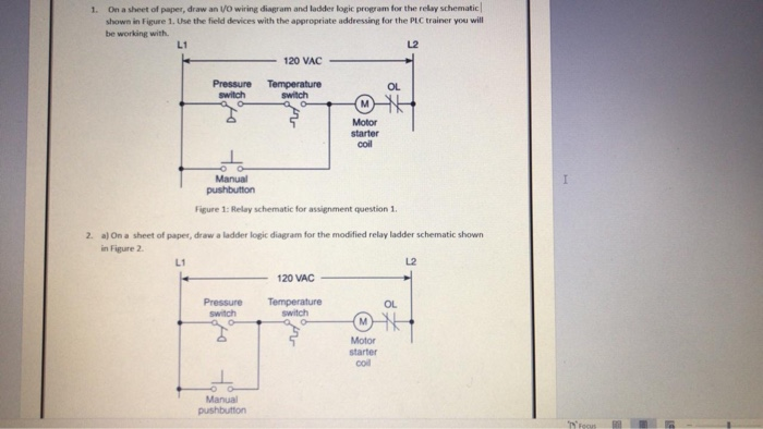 1. On a sheet of paper, draw an I/O wiring diagram | Chegg.com