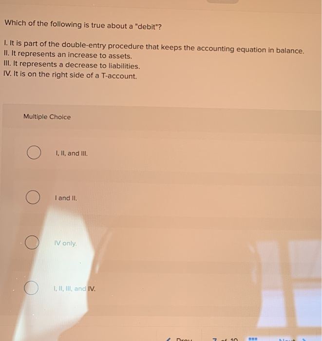 Which Of The Following Is True About Accounting Solved Which of the following is true about a "debit"? 1. It | Chegg.com