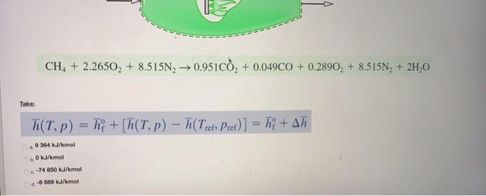 Solved Ch G 298k I Atml Air At 298k I Atm Combustio Chegg Com