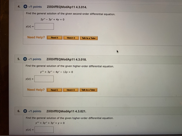Solved 4 1 Points Zilldiffeqmodap 11 4 3 014 Find The Chegg Com<script async src=