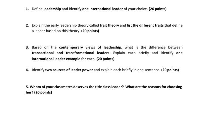 explain the concept of leadership