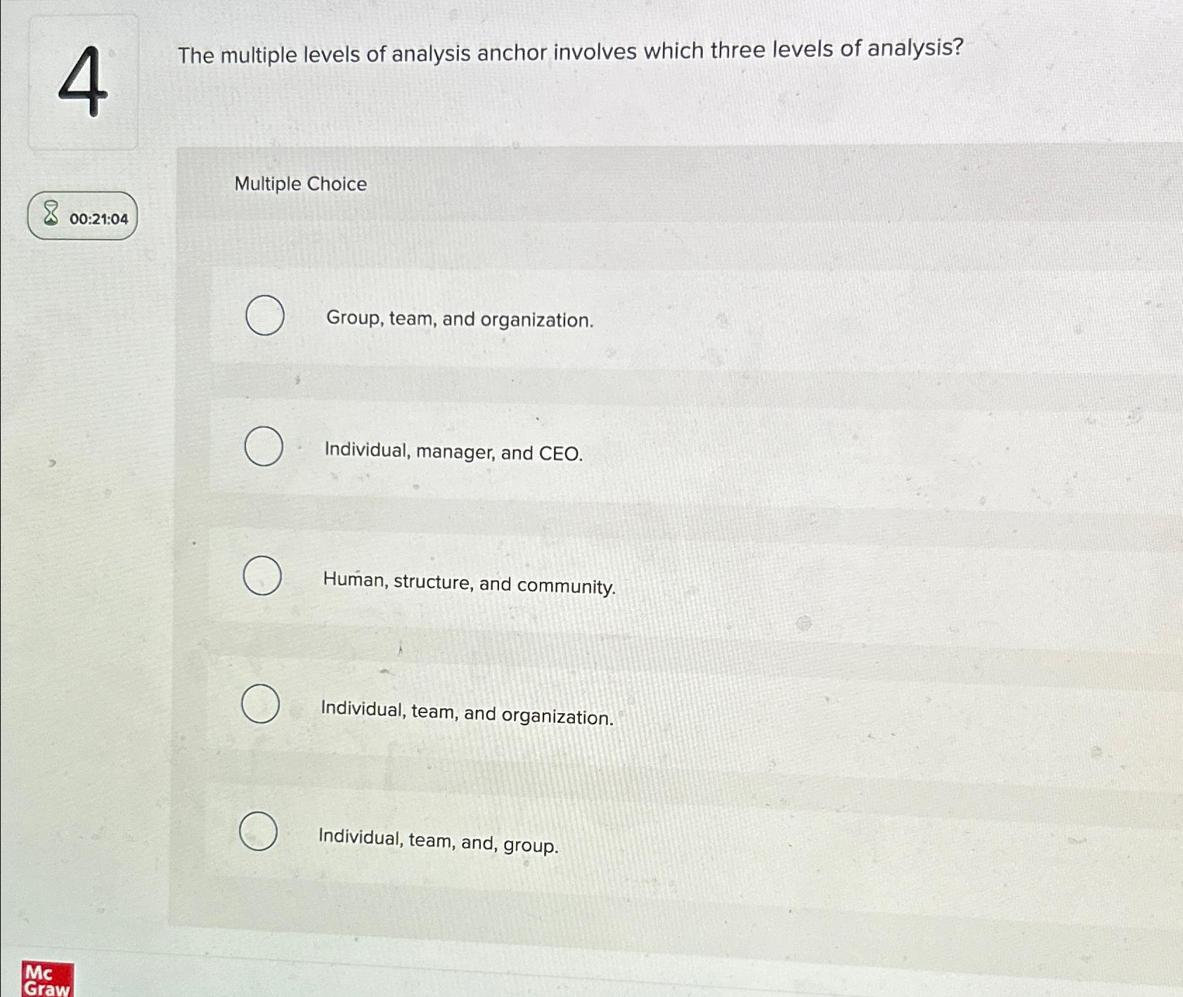 multiple level of analysis anchor