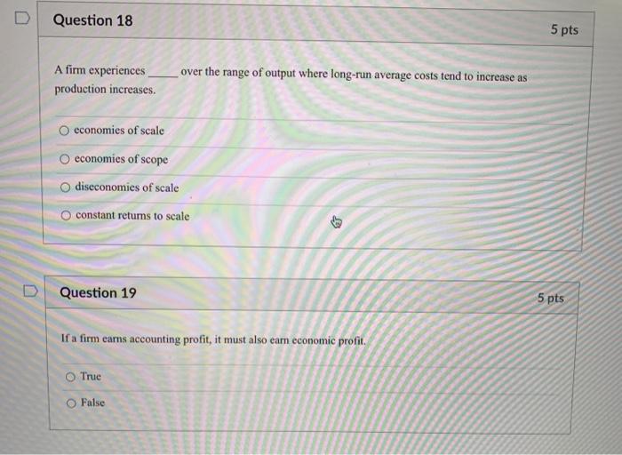 Solved D Question 8 5 pts Because of increasing sales at | Chegg.com