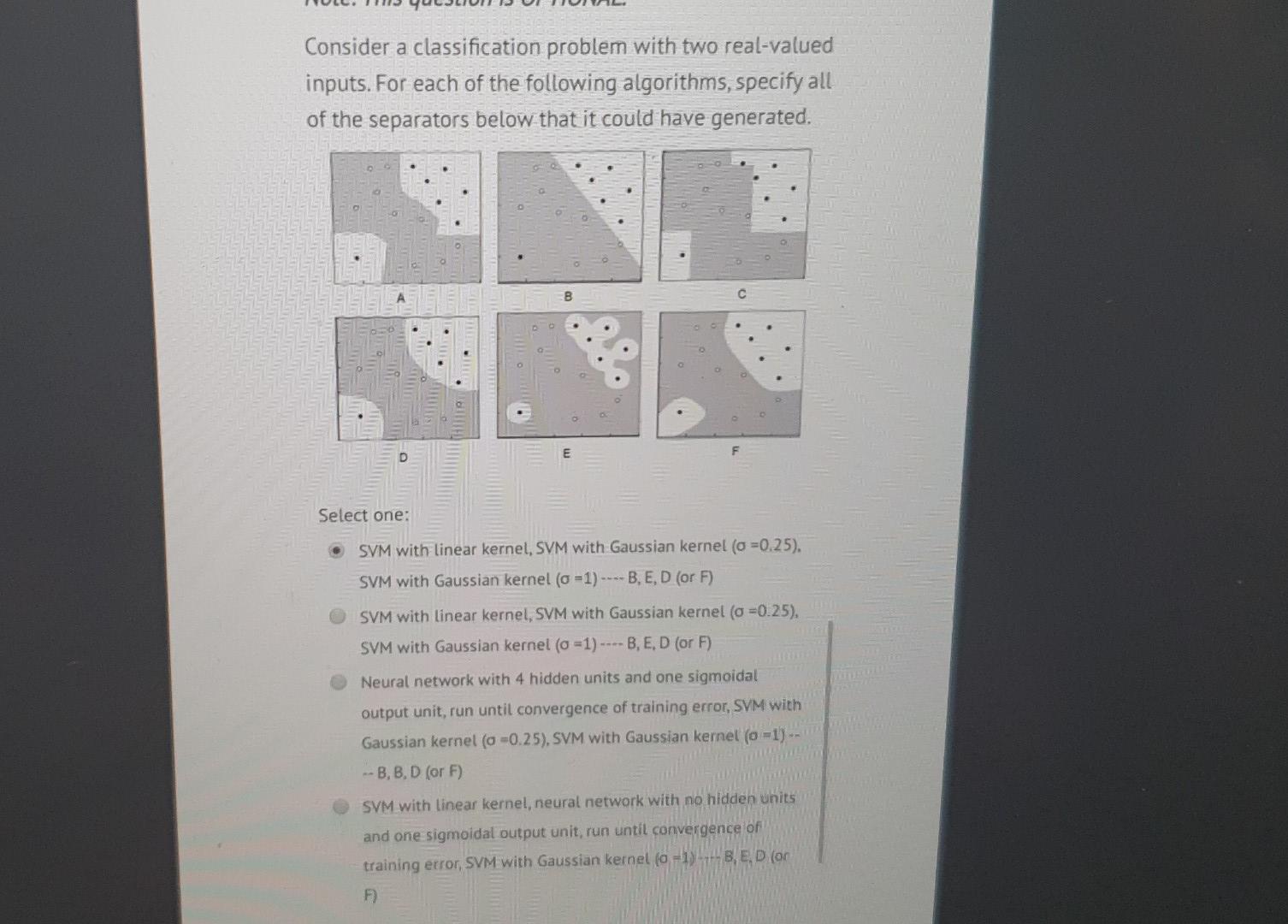 Solved Consider A Classification Problem With Two | Chegg.com