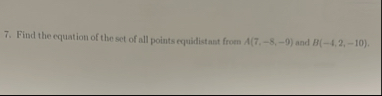 Solved Find the equation of the set of all points | Chegg.com