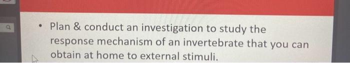 Solved Plan \& conduct an investigation to study the | Chegg.com