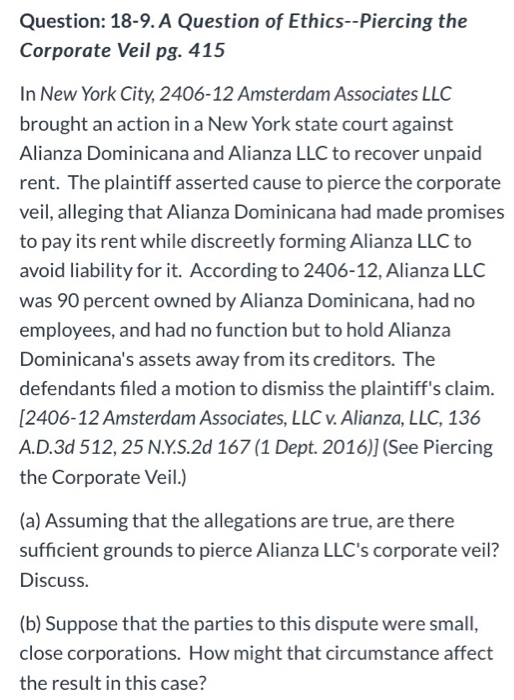 Question 189. A Question of EthicsPiercing the