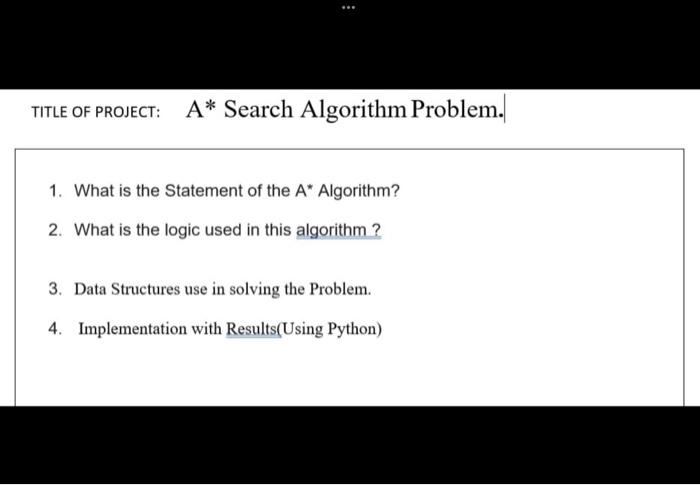 search algorithm assignment problem