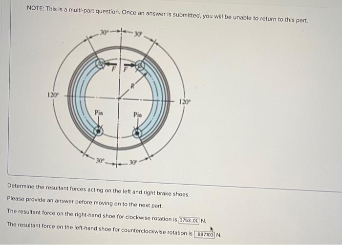 Solved The figure shows an internal rim-type brake having an | Chegg.com