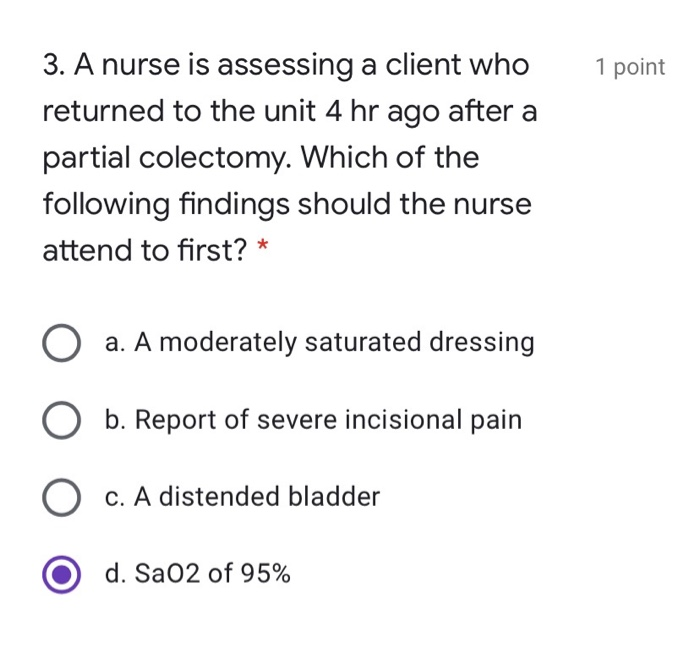Solved A Nurse Is Assessing A Client Who Has Point Chegg Com
