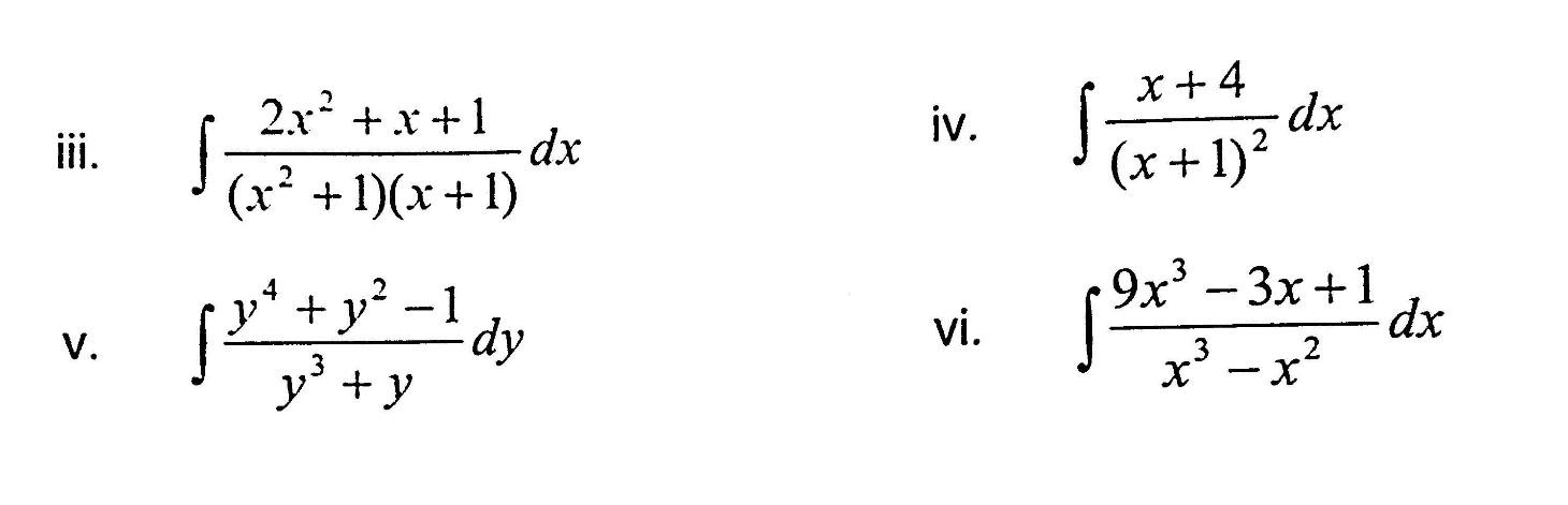 Solved d. Integration by Partial fraction Evaluate the | Chegg.com