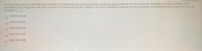 Solved A researcher wants to estimate the proportion of | Chegg.com